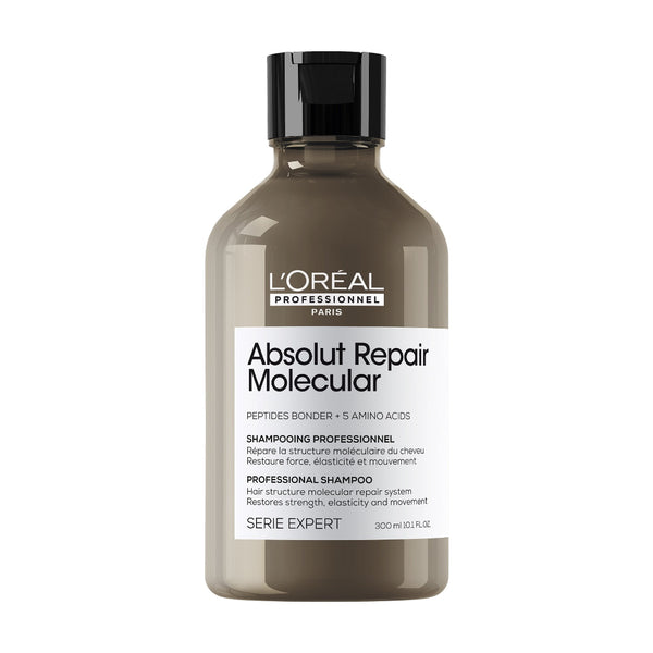L'Oreal Professional Absolut Repair Molecular shampoo bottle on a white background