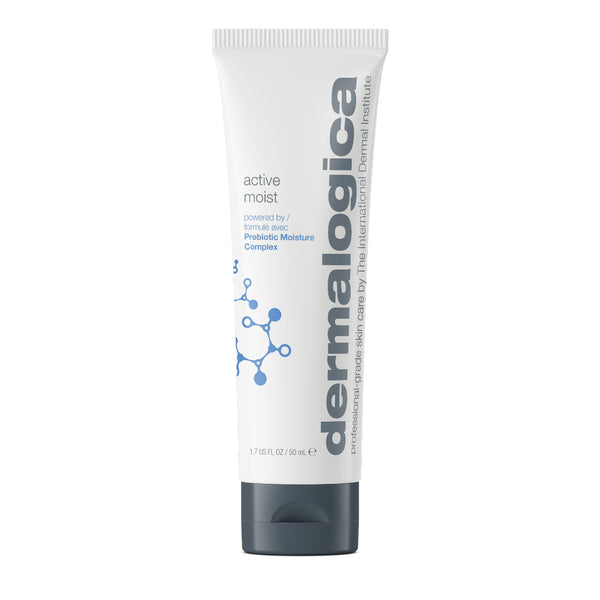 Dermalogica active moist tube on a white background