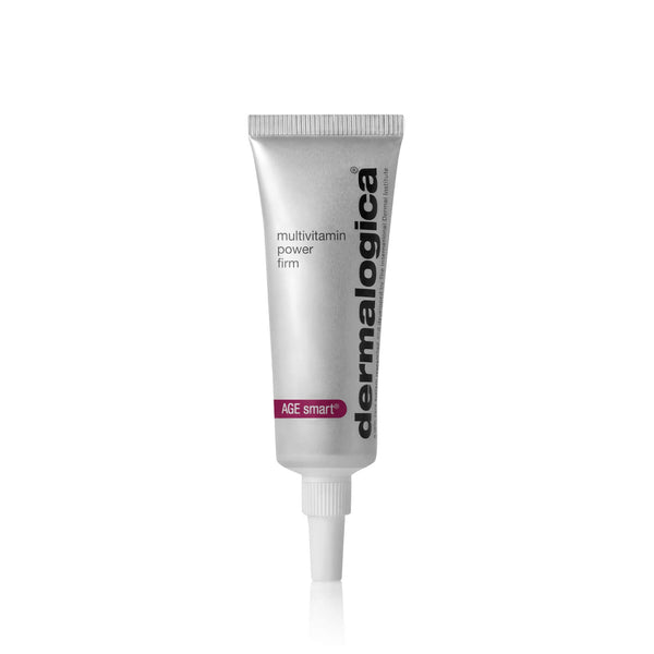 Dermalogica multivitamin power firm skincare tube on a white background