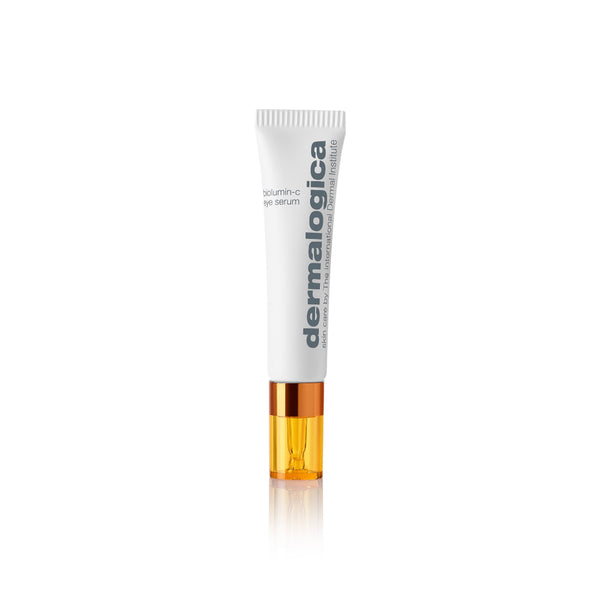 Dermalogica vitamin C eye serum tube on a white background