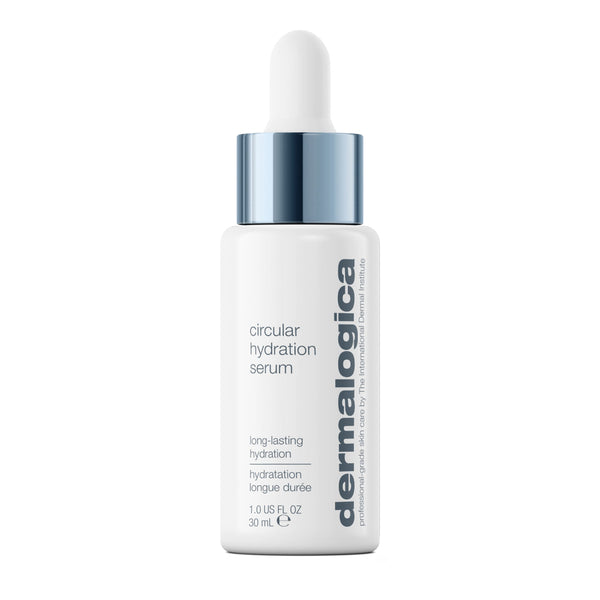 Dermalogica circular hydration serum bottle on a white background