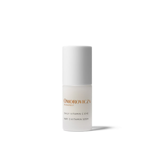 Omorovicza eye serum bottle on a white background