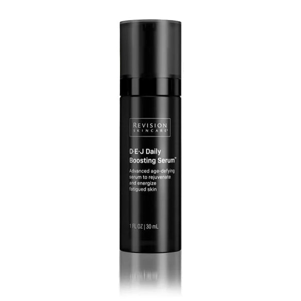 Black serum bottle with awards on a white background