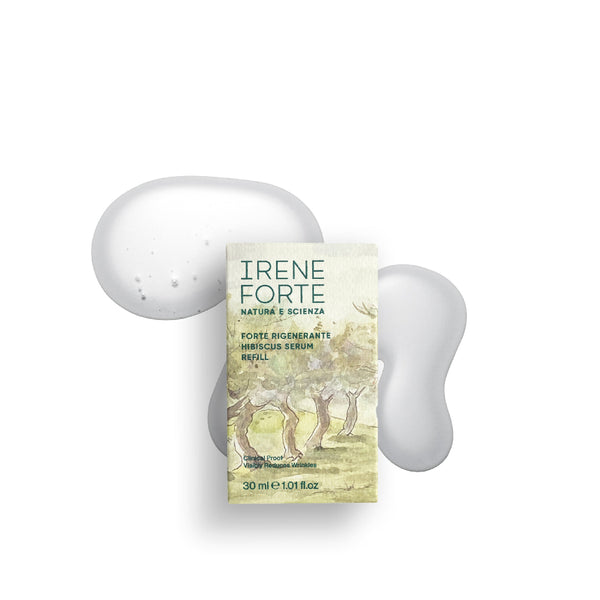 Irene Forte serum packaging with two applicators on a white background