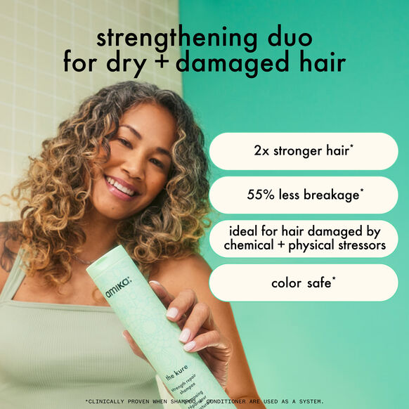 Amika The Kure Intense Strength Repair Shampoo 275ml