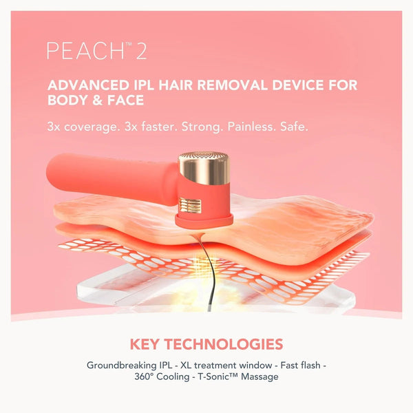 FOREO PEACH 2 IPL Hair Removal Device - Peach