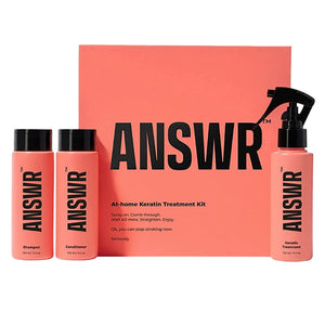 ANSWR At-home Keratin Treatment Kit and packaging