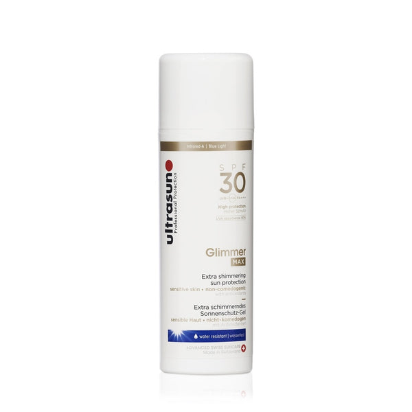 White Ultrasun Glimmer MAX SPF 30 150ml bottle