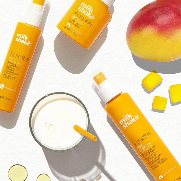 Milk Shake haircare products for dry, coloured and damaged hair with shine-enhancing salon formulas.