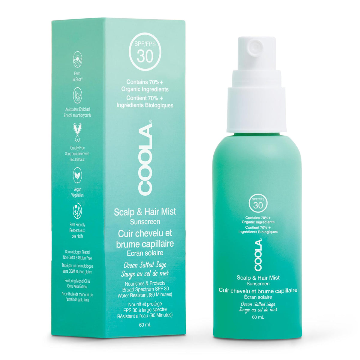 Coola Daily Protection Scalp Mist SPF30 60ml