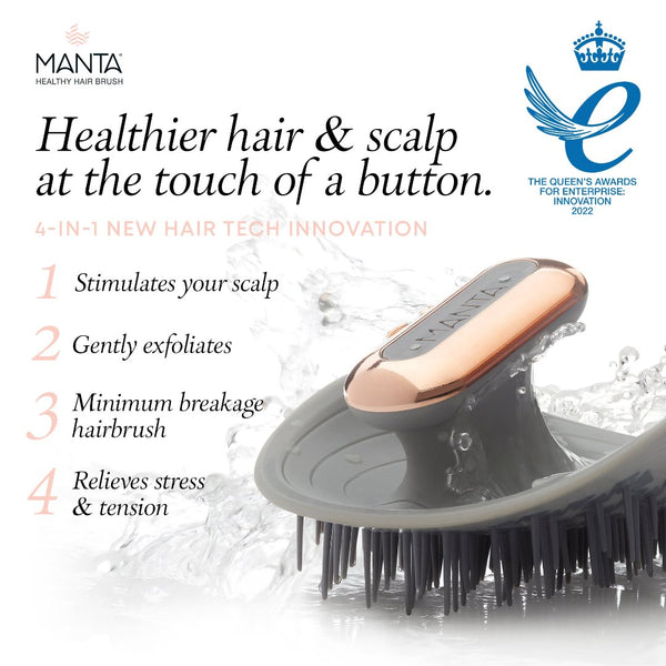 Manta Pulse Healthy Hair & Scalp Brush Grey