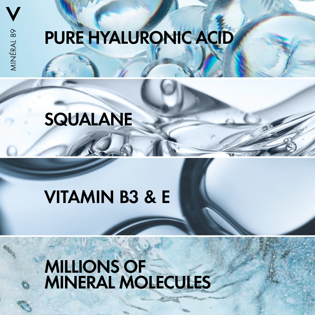 Vichy Minéral 89 100H Hyaluronic Acid Rich Hydrating Cream, Dry skin 50ml