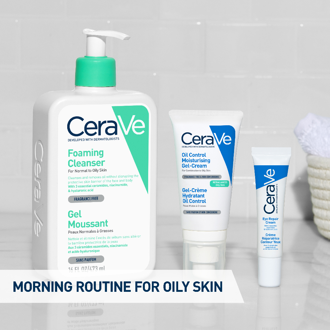CeraVe Oil Control Gel-Cream Moisturiser With Oil Absorbing Technology & Ceramides For Combination and Oily Skin 52ml