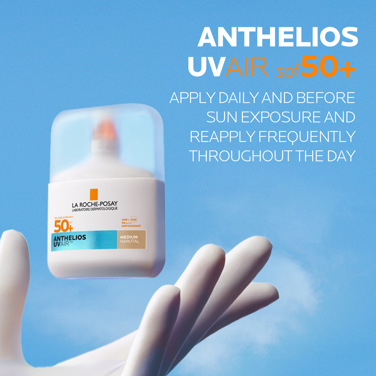 La Roche Posay Anthelios UVAIR Serum Sunscreen SPF50+ Medium, 50ml