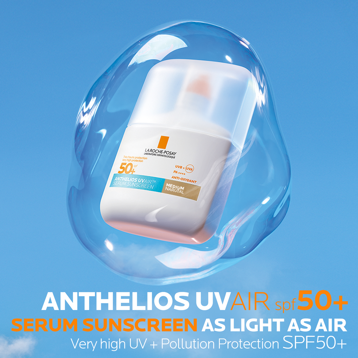 La Roche Posay Anthelios UVAIR Serum Sunscreen SPF50+ Medium, 50ml