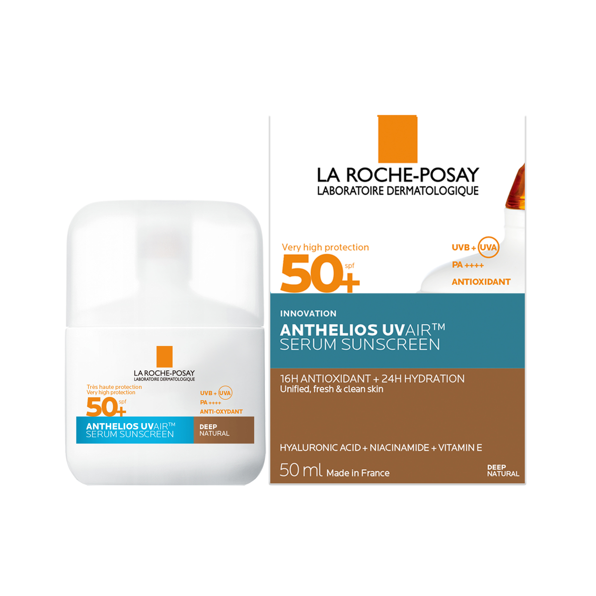 La Roche Posay Anthelios UVAIR Serum Sunscreen SPF50+ Deep, 50ml