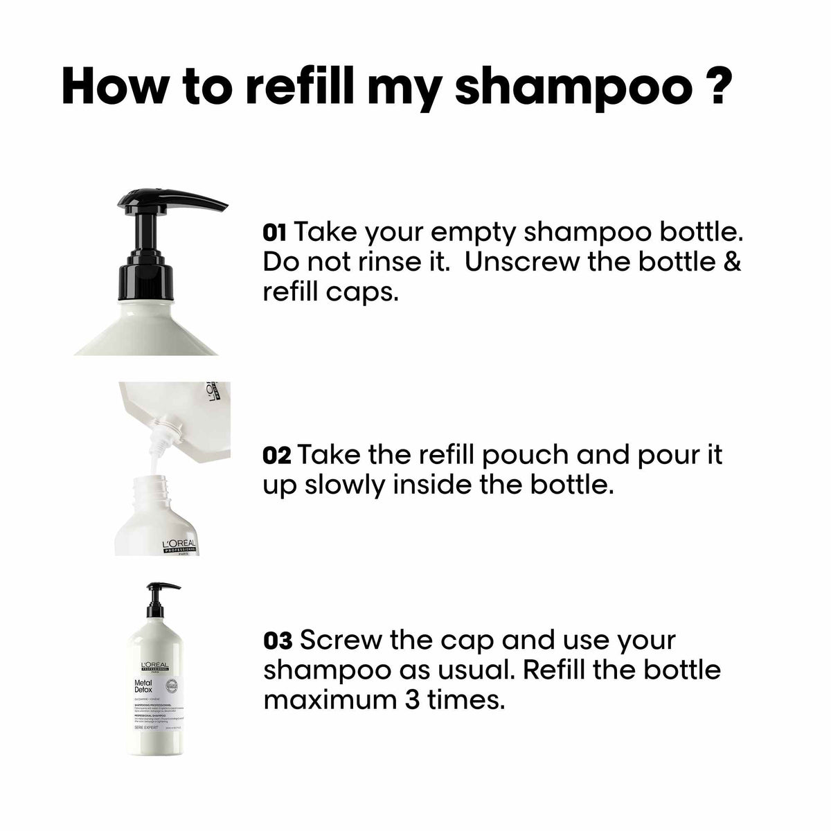 L'Oreal Professionnel Metal Detox Shampoo 1L Refill