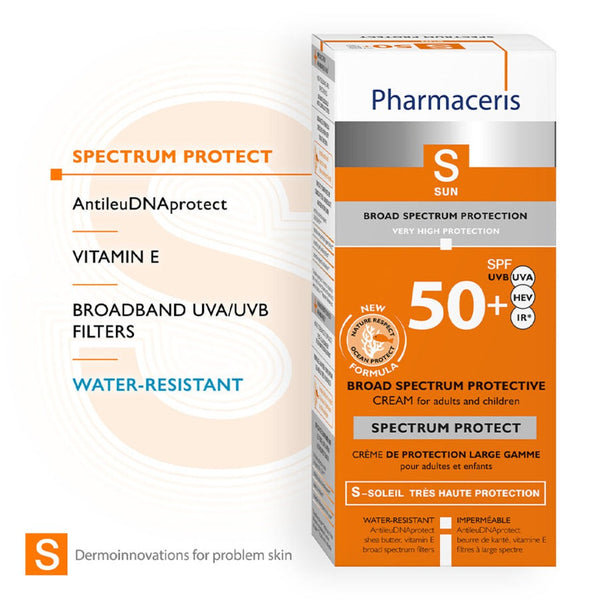 Pharmaceris S - Broad Spectrum Sun Protection Cream SPF 50 - Short Dated (Worth £25)