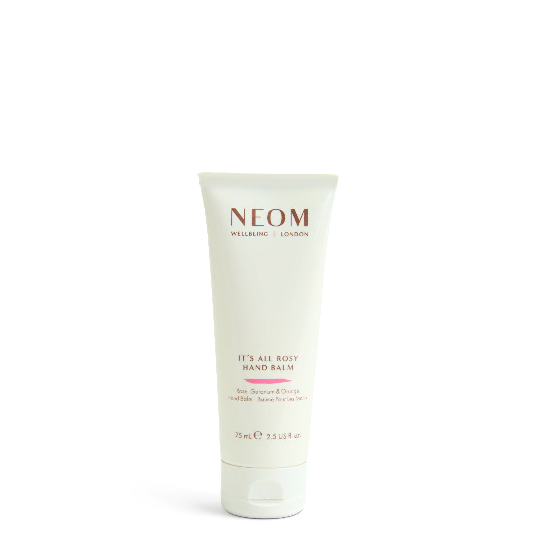 Neom hand balm on a white background