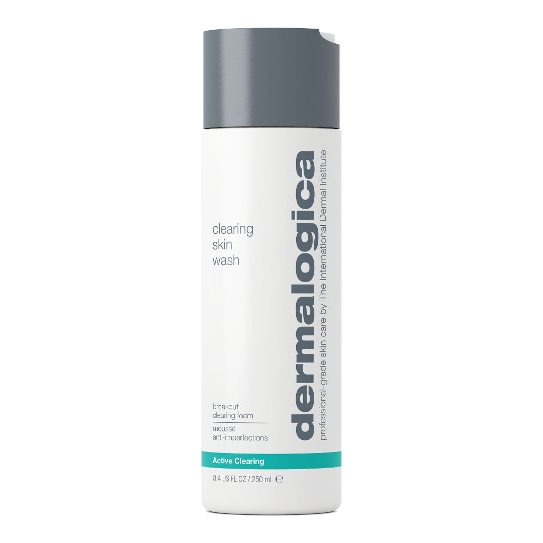 Dermalogica skin wash bottle on a white background