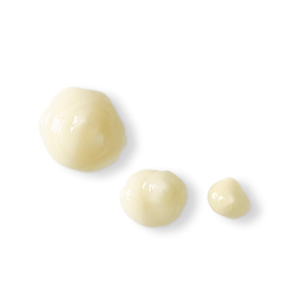 Three beige-colored objects on a white background