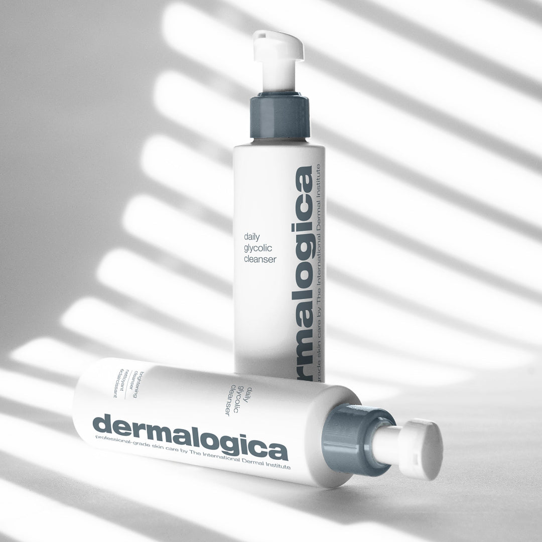 Two Dermalogica skincare products on a light background