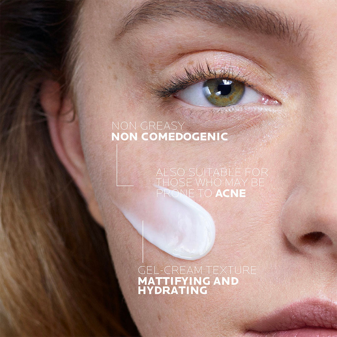 Model with cream applied