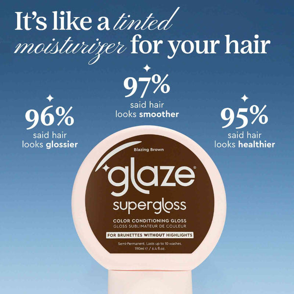 Glaze Supergloss Color Conditioning Hair Gloss Blazing Brown For Instant Shine 190ml