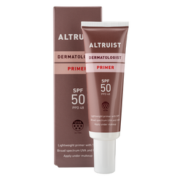 Altruist Dermatologist Primer SPF 50 with packaging on a white background