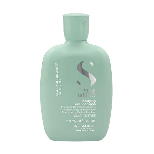 Green shampoo bottle with brand logo on a white background