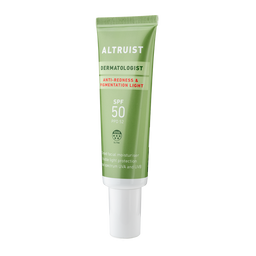 Green skincare tube labeled 'Altruist' on a white background