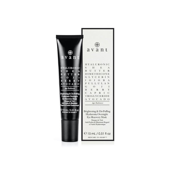 Avant Skincare Brightening & De-Puffing Hyaluronic Overnight Eye Recovery Mask 15ml