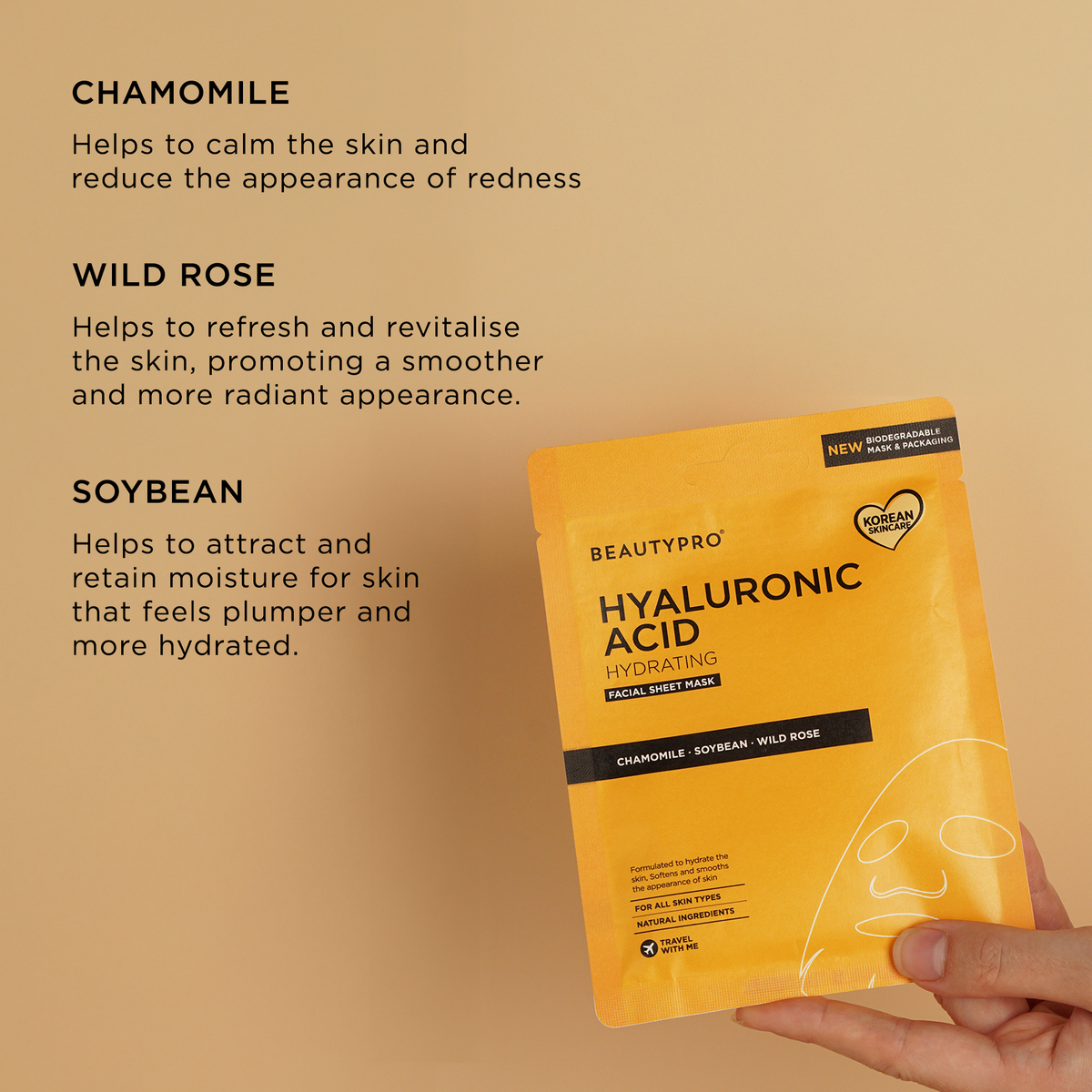 BEAUTYPRO HYALURONIC ACID Hydrating Sheet Mask