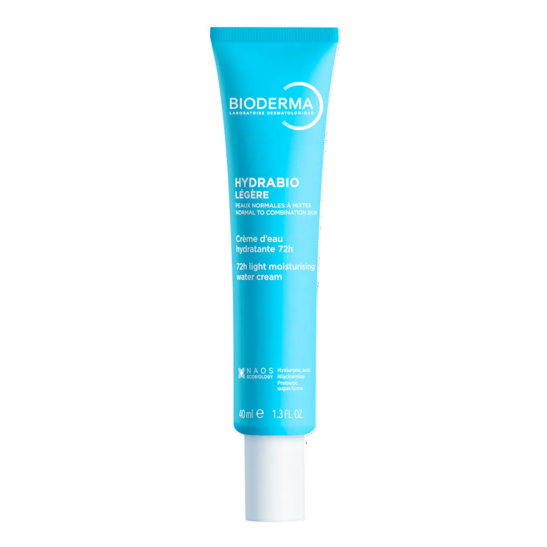 Bioderma Hydrabio light cream tube on a white background
