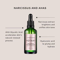 VOTARY Brightening Hyaluronic Serum - Narcissus and AHAs