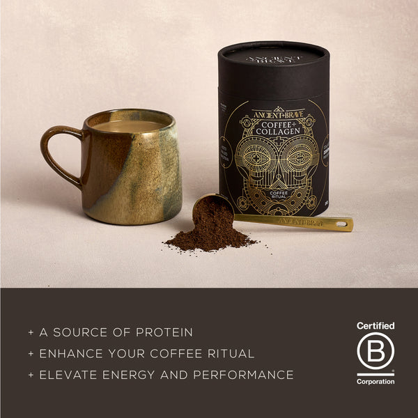 Ancient + Brave Coffee + Collagen Supplements Tub