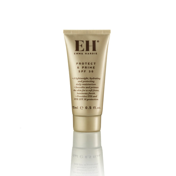 Tube of Emma Hardie Protect & Prime SPF 30 on a white background