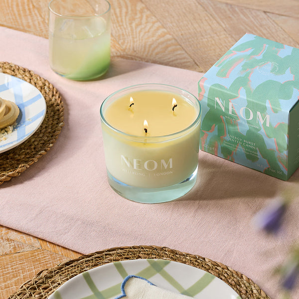 NEOM Energy Burst 3 Wick Candle - Spearmint, Rosemary & Eucalyptus 420g