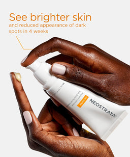 see brigher skin and reduce the appearance of dark skin spots in 4 weeks