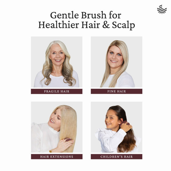 Manta Fine or Fragile & Sensitive Scalp Brush - Classic Burgundy
