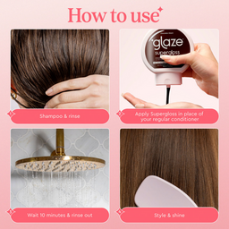 Glaze Supergloss Color Conditioning Hair Gloss Luminous Liquorice For Instant Shine 190ml