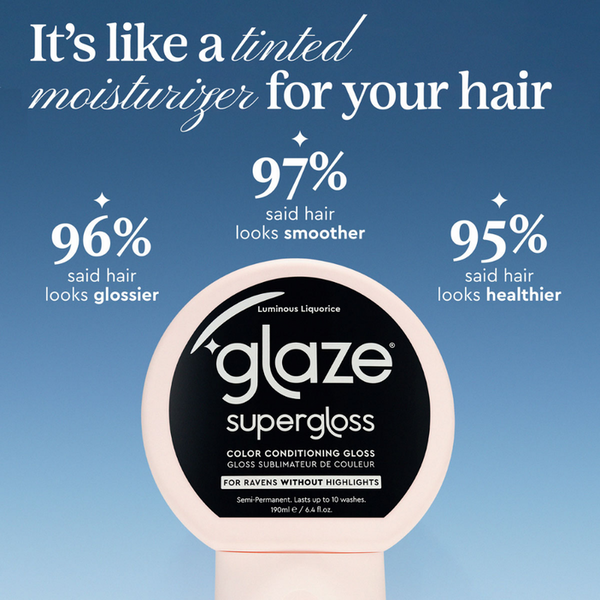 Glaze Supergloss Color Conditioning Hair Gloss Luminous Liquorice For Instant Shine 190ml