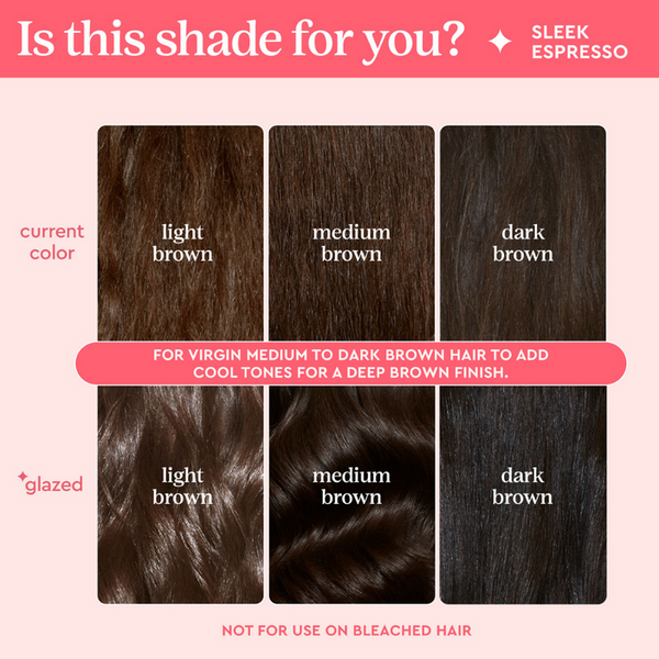 Glaze Supergloss Color Conditioning Hair Gloss Sleek Espresso For Instant Shine 190ml