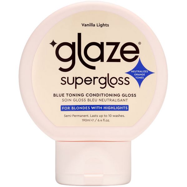 Glaze Supergloss Toning Conditioning Hair Gloss Vanilla Lights For Instant Shine 190ml