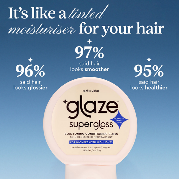Glaze Supergloss Toning Conditioning Hair Gloss Vanilla Lights For Instant Shine 190ml