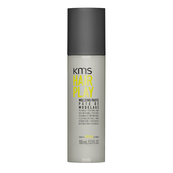 KMS Hair Play molding paste bottle on a white background