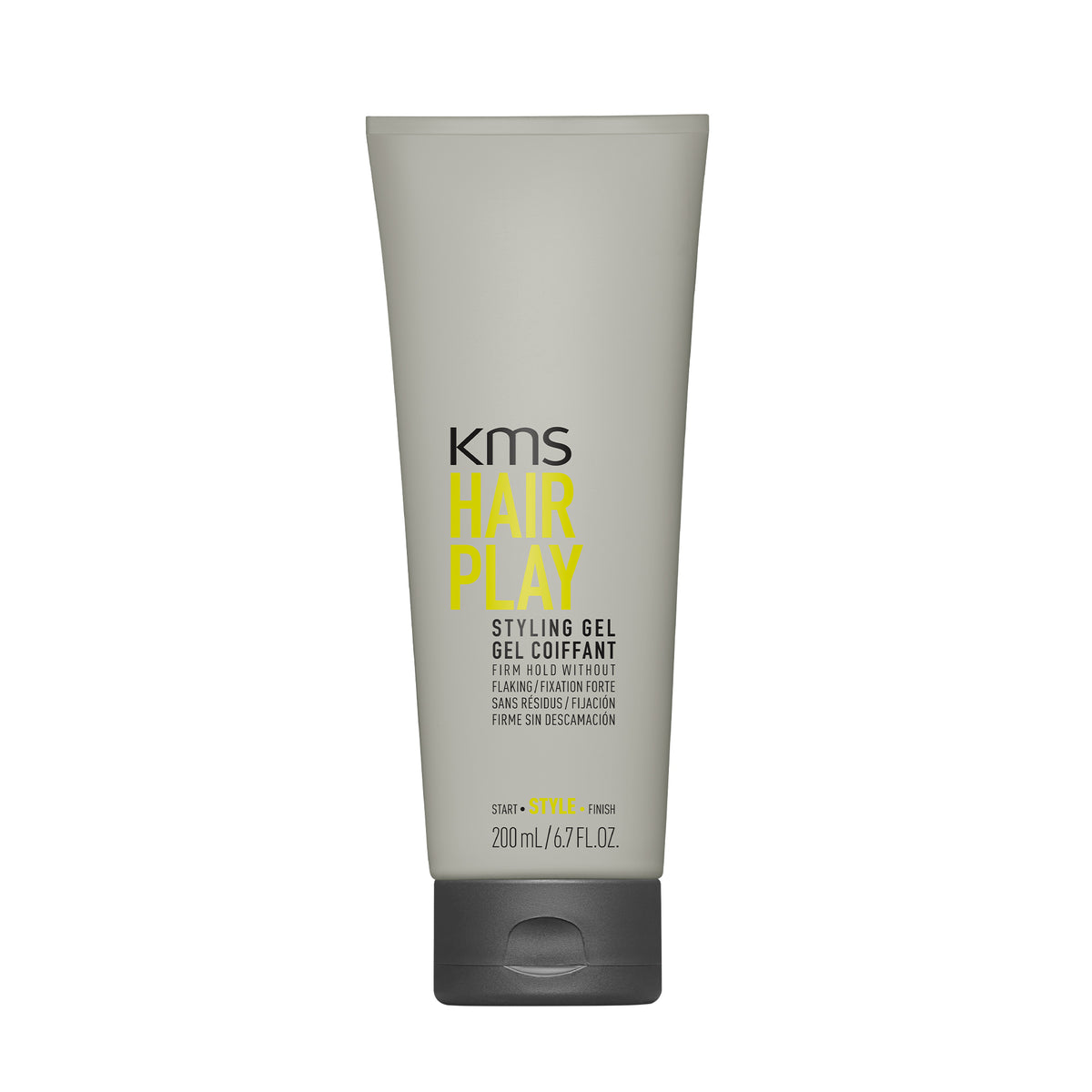 KMS Hair Play styling gel tube on a white background