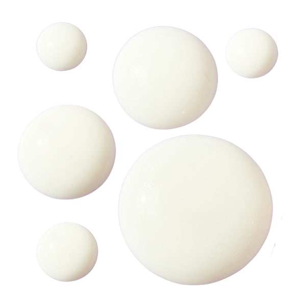 Set of six white ping pong balls on a white background