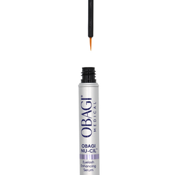 Obagi Nu-Gil eyelash enhancing serum with applicator on a white background