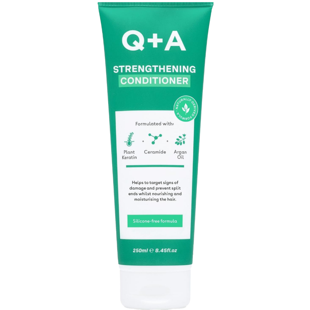 Q+A Strengthening Conditioner tube on a white background